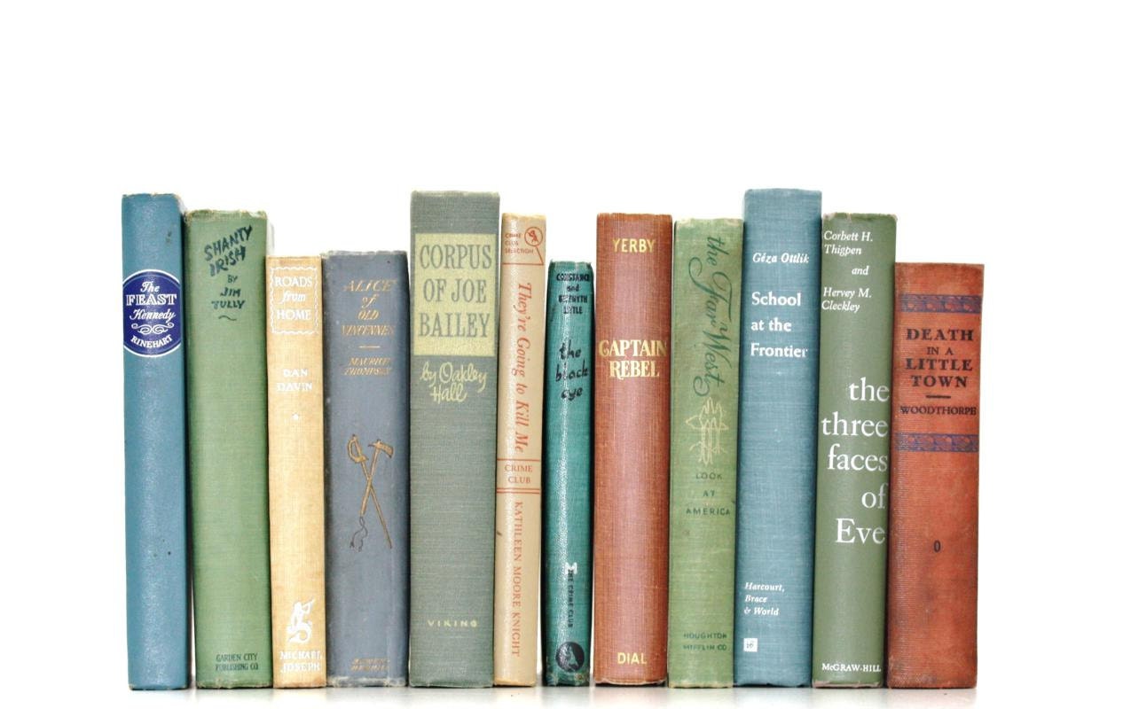 End Of Summer 12 Book Collection Interior Design Vintage Book Decor