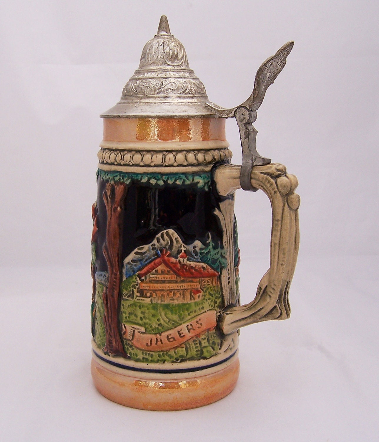 Western Germany Beer Stein, Vintage Beer Mug, Ceramic Mug, UK Seller
