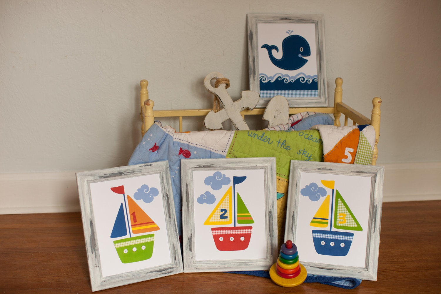 Whale Nautical Nursery, Pottery Barn Jackson, Ocean Bathroom decor, Navy Kids Wall Art Print, "Blue Beluga" Baby Decor