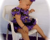 ON SALE Size 12-18 Months Parley Ray Halloween Night All Around Ruffle Skirt and Peasant Style Blouse Witch Costume