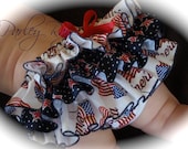 Parley Ray American Pride Patriotic Independence 4th of July Flag Ruffled Diaper Cover/ Baby Bloomers/ Photo Prop