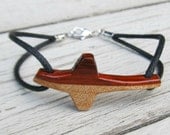 Wood Cross Bracelet - Sycamore & African Paduak - Unisex