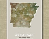 Arkansas the State - Illustrated States of America 11 x 14