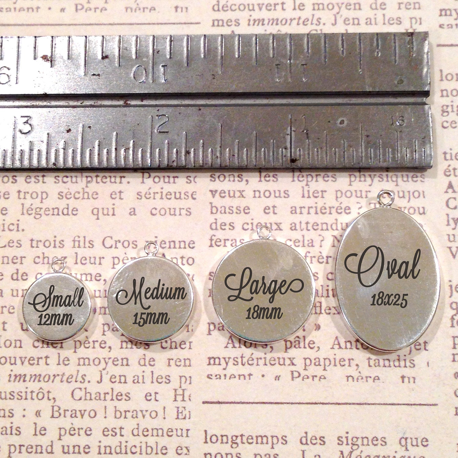 Two Sterling Pendant Necklace with Custom Silhouettes and Birthstones for Mother or Grandmother