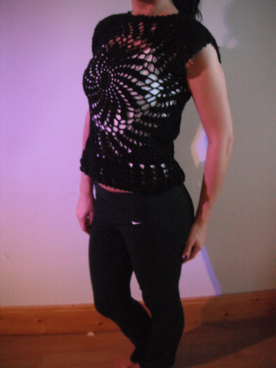 50% SALE Fashion black  top size S/M
