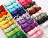 Simple Hair Clips, You Choose 6, Toddler Hairclips, Small Hairbows, Custom Colors, 2 Inch