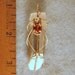 Madeira Citrine on Clear Grounding Arkansas Quartz Crystal in Argentium Sterling Silver Wire Wrapped Pendant No. 2 of 500