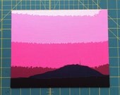 Sunset Topography - 8x10 Paper Cutting