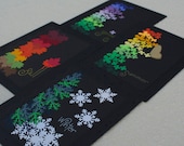 4 season card set -handmade greeting cards with coordinating envelopes & free shipping