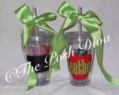 Personalized Teacher cup 16 oz. Acrylic Tumbler with lid and straw