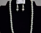 Pearl Asymmetrical Sparkle Bead Necklace