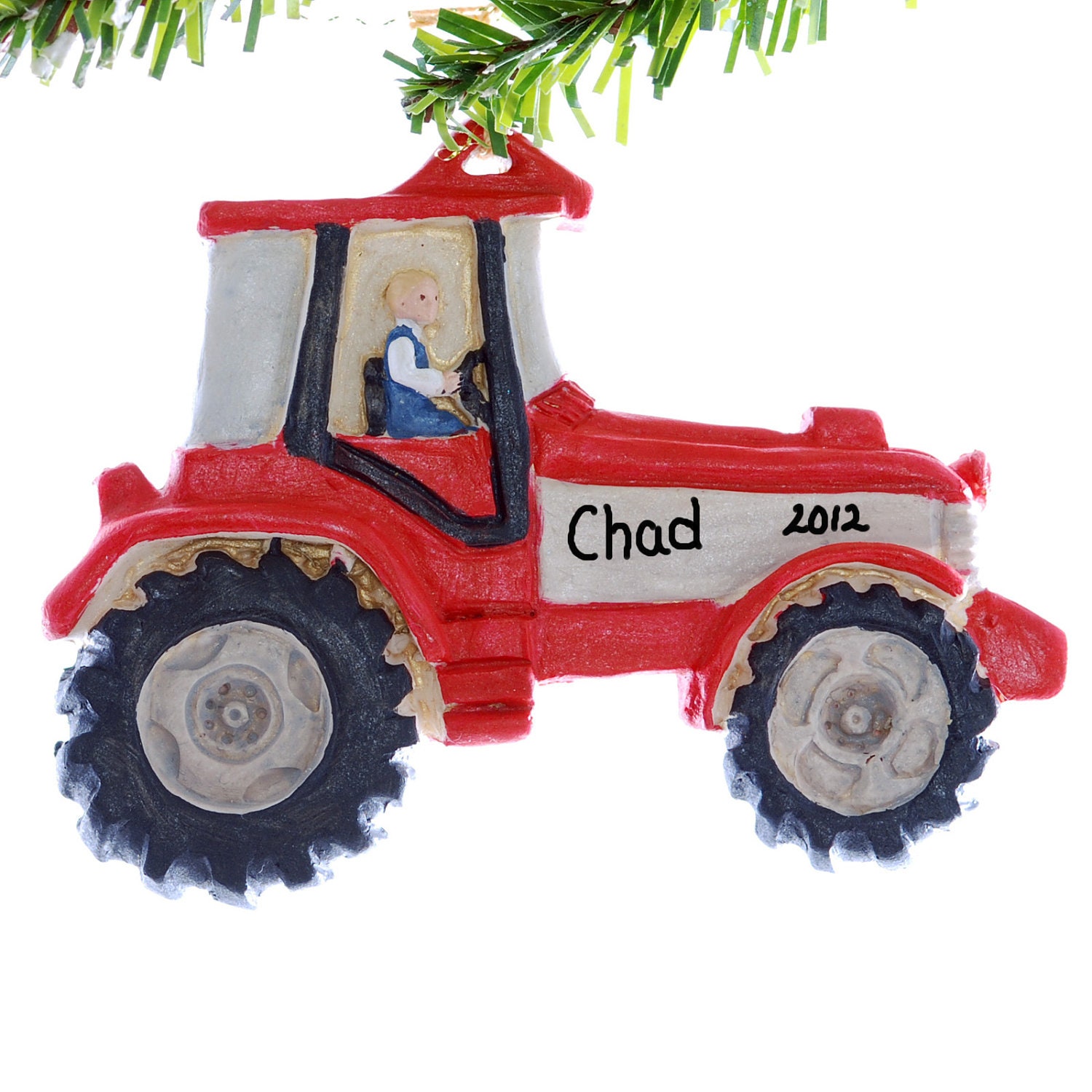 two personalized tractor ornament red tractor by two personalized tractor ornament red tractor by