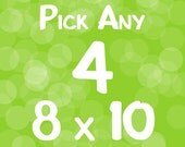 Pick any Four prints 8'' x 10'' -  4 prints from Paper Llamas