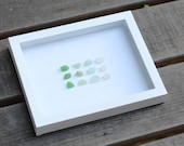 Sea Glass Collection in a Shadow Box - No.10