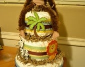 Monkey Safari  diaper cake
