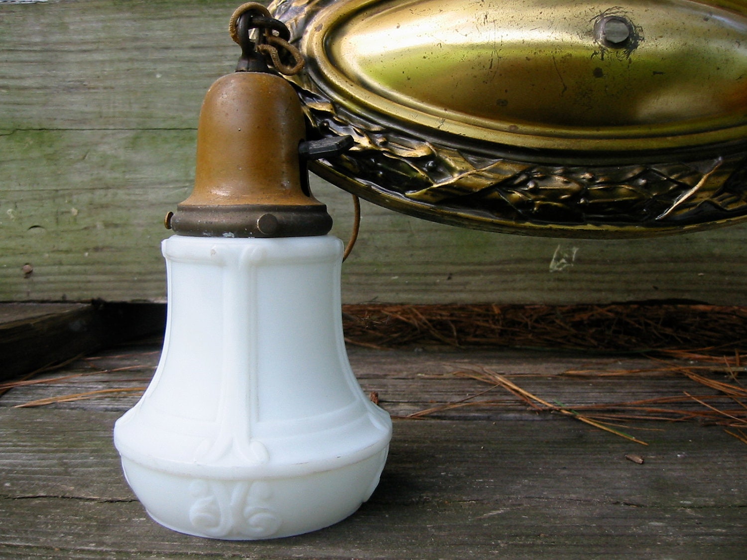 1920s Double Pendant Hanging Light Fixture