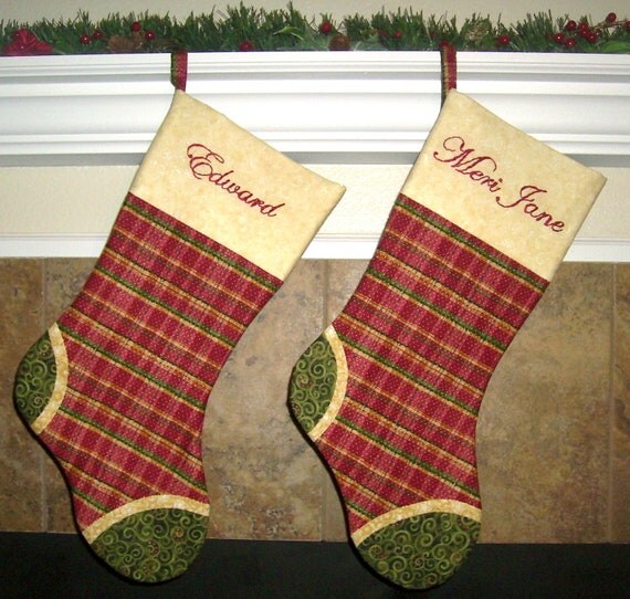 Items similar to Christmas Stockings personalized Christmas stocking