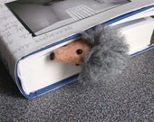 Hedgehog bookmark needle felted animal gift under 25 eco friendly