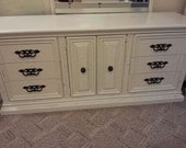 Cottage Chic Shabby Distressed Dresser Credenza TV Console Media console Buffet