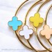 Lucky Clover Bracelet. Choose Your Color. Bridesmaid Gift. Jewelry Under 25. Simple Modern Jewelry