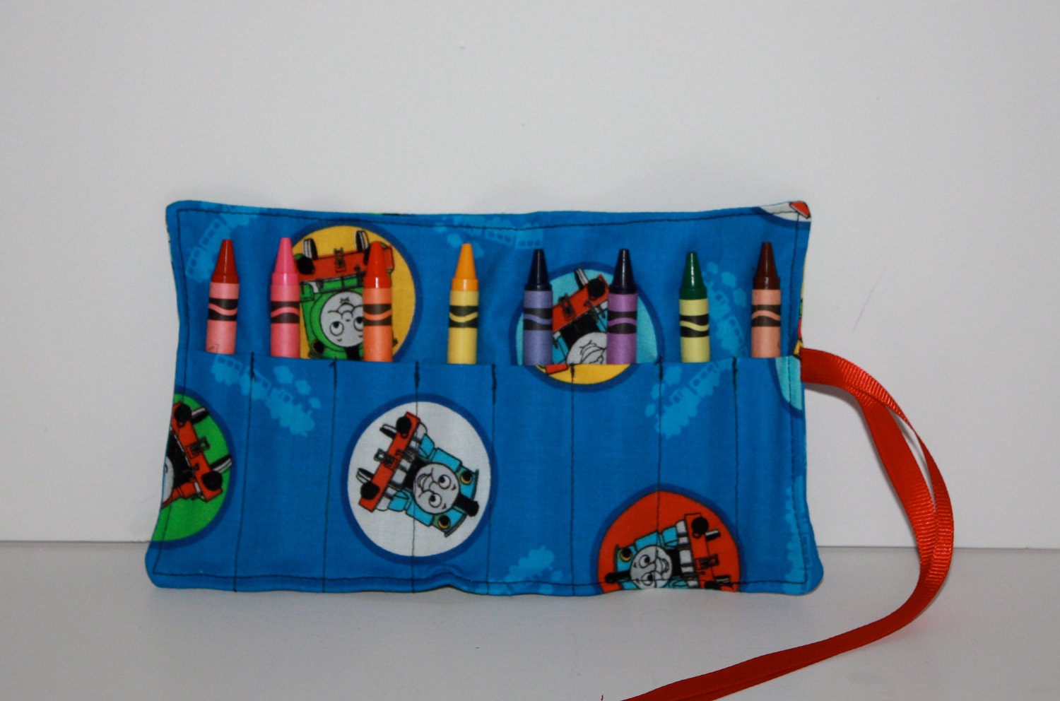 Crayon Roll Train Thomas Crayon Rollup holds 8 Crayons