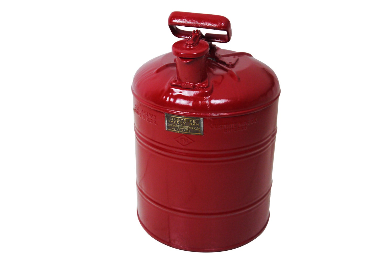 Vintage 1954 Red Metal Fuel Container SALE