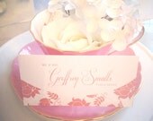 Wedding PLACE CARD Escort Card Seating Card: London (Shabby Chic Blush, Pale Blue and Grey) Place Card DEPOSIT order