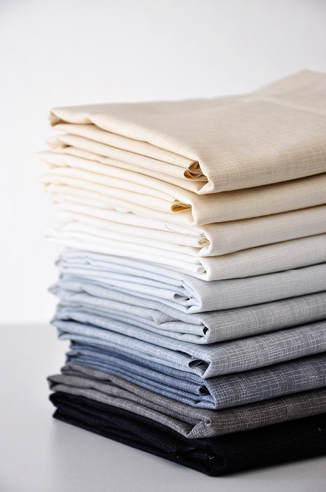 Fat Quarter Bundle, Neutral Bundle, Quilter's Linen Fabric, Robert Kaufman Fabrics