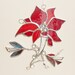 Stained Glass Suncatcher. Abstract Red Lily from Chicago.