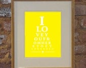 CYPRUS Eye Chart - 8 x 10 digital print design art - custom