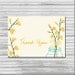 Mason Jar Pastel Flower Thank You card - customized 3.5x5 printable - rustic flower print thank you shower