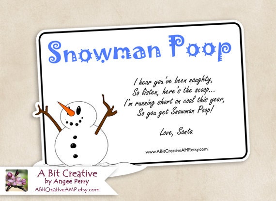 items-similar-to-snowman-poop-winter-christmas-stocking-stuffer-gag