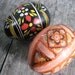 Vintage Hand Painted Wooden Eggs Folk Art.