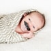 Mustache Baby Blanket, Choose Your Color, Organic Baby Bedding