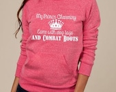 PINK SLOUCHY sweater. Military clothing. usaf army navy USMC. At Ease Designs