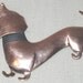 Polished Copper Dachshund Daschund Weiner Dog Brooch Pin Tail Wagging Puppy Love