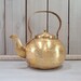 Large Brass Tea Pot, Vintage Brass Kettle, Home Decor, Rustic Farmhouse or Shabby Chic Decor