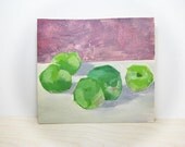 still life painting  acrylic Tomatillo