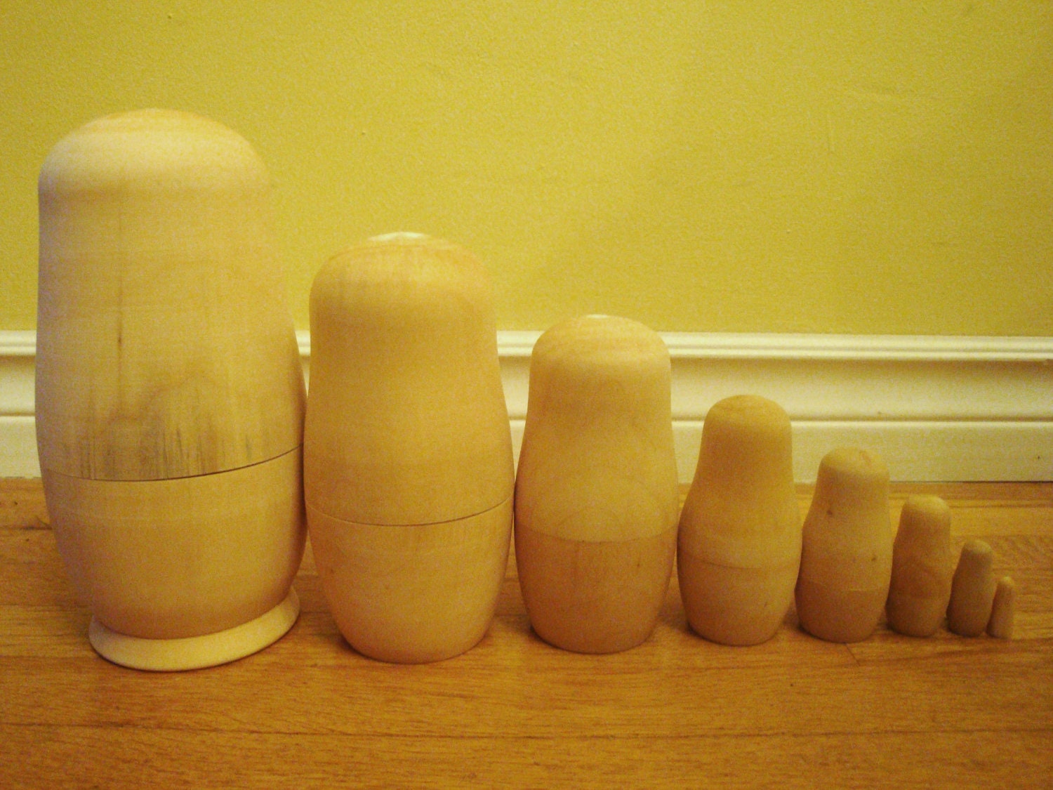 Set of Eight Blank Nesting Dolls