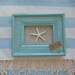 sea green turquoise starfish frame - beach home decor
