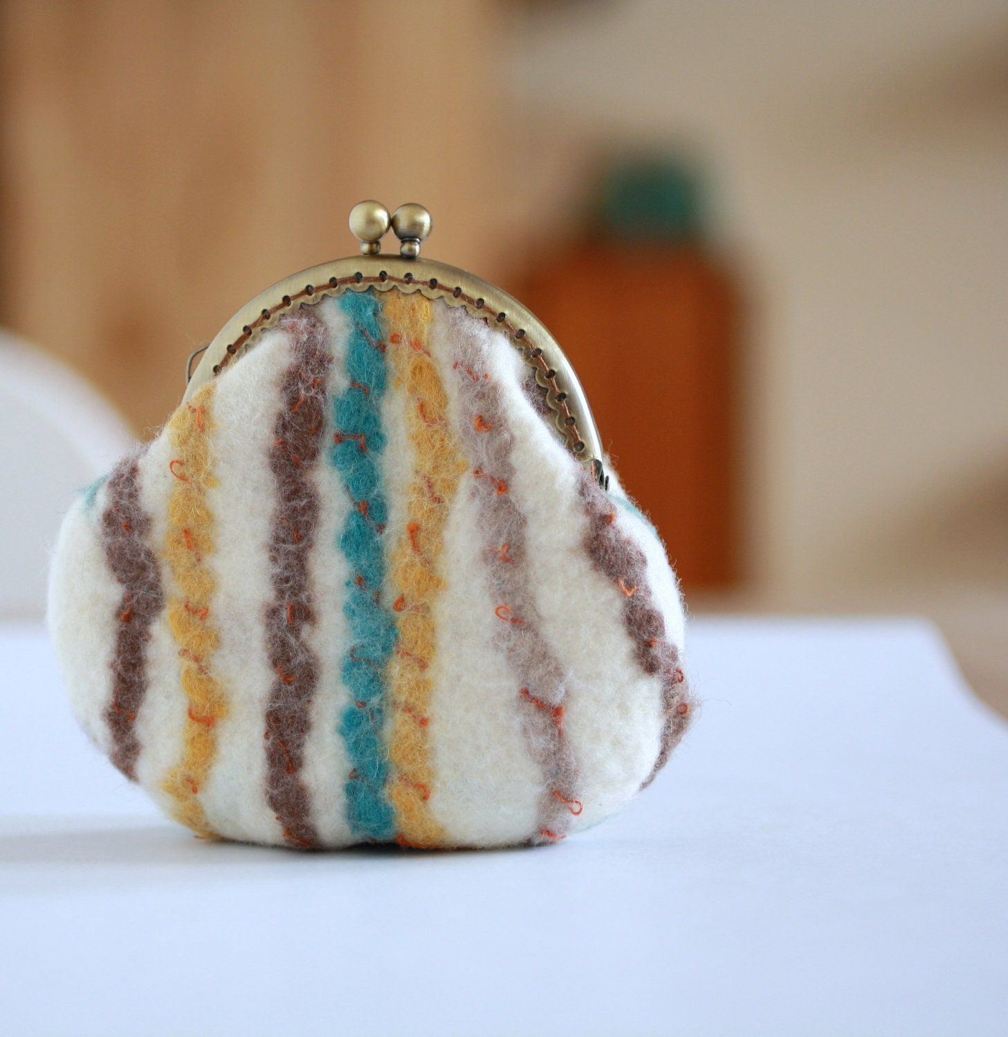 Coin purse - coin pouch - felted wool coin purse - Mothers day gift