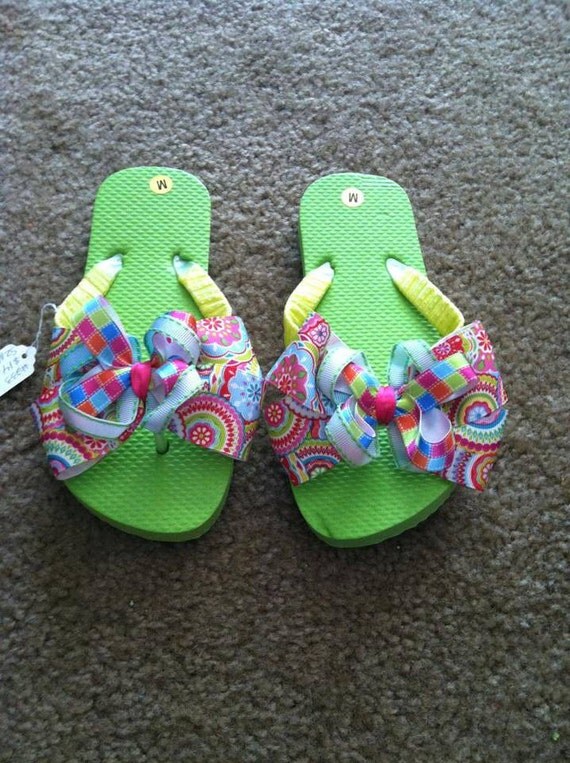 flip flops with ribbon ties