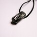 Natural Genuine Black Tourmaline rough gemstone pendant with Suede cord necklace