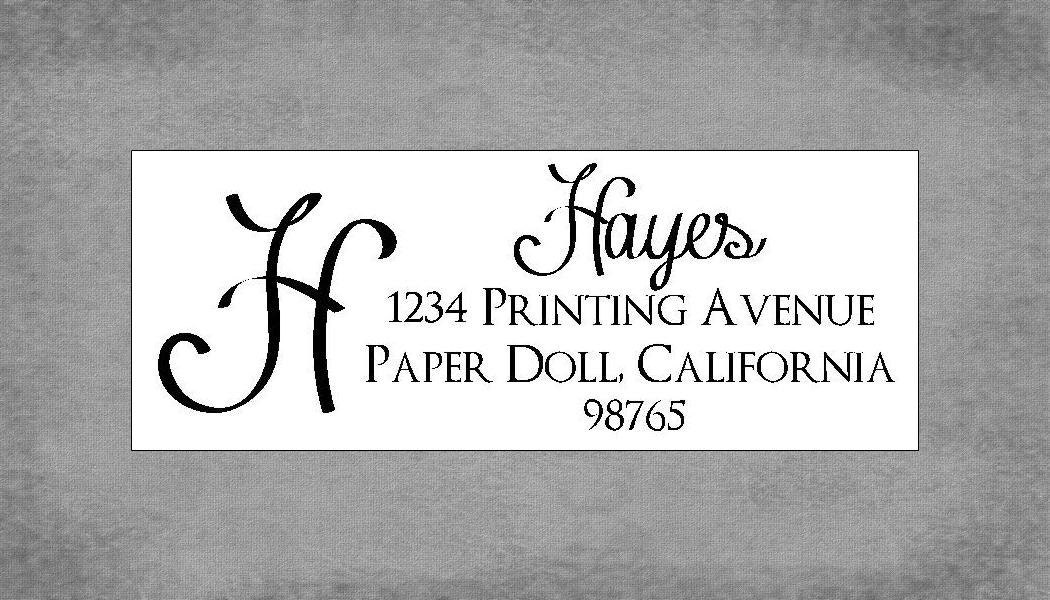 Set of 90 Return Address Labels - Script