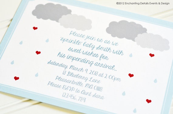 SPRINKLE Printable Baby Shower Invitation Il_570xn