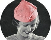 1930s Square Topped Hat - Crochet PDF 3334