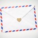 Set of 20 Vintage Style AirMail /Par Avion Envelopes, size 4.5 x 6.3 inches, for postcard, crafts - plus FREE Vintage Stamps