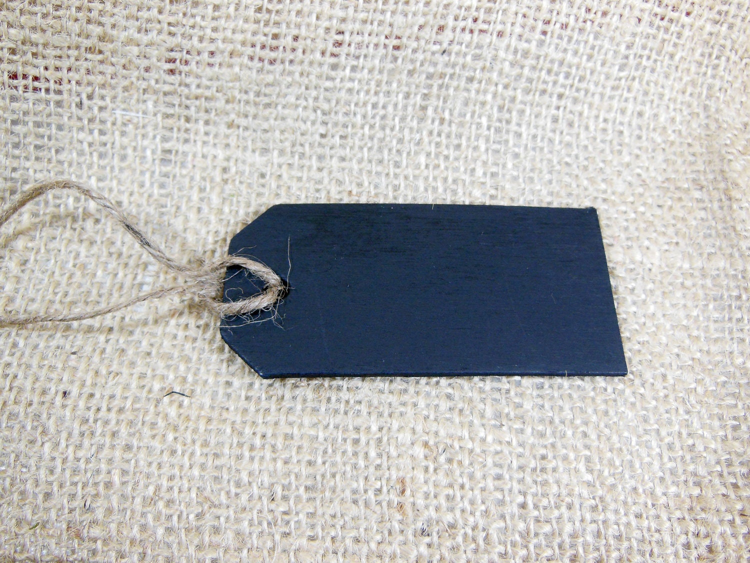 8 Chalkboard Tags with Jute Twine and Chalk Included - Wood Chalkboard Tag