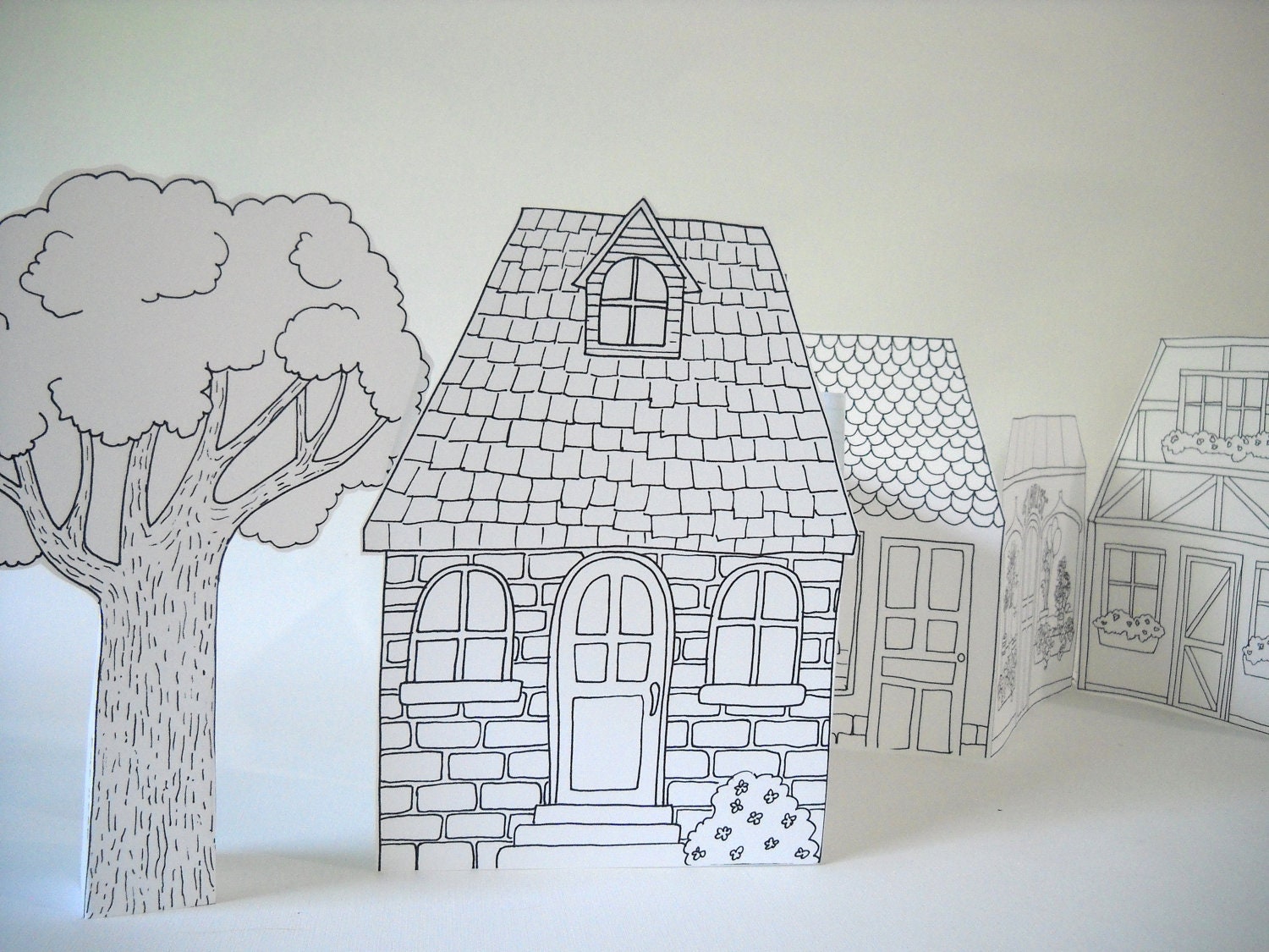 Printable Coloring Book MY TOWN
