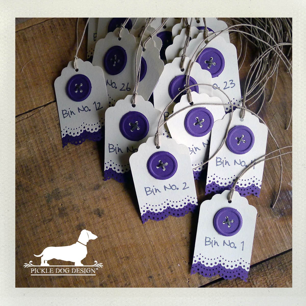 All Buttoned Up. Personalized Gift Tags (Set of 12) -- (Vintage-Style, Bridal Shower, Rustic Wedding, Baby Shower, Thank you, Button Tags)
